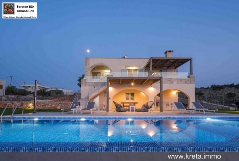 Drapanos Kreta, Drapanos, exklusive freistehende Steinvilla - unverbautem Panoramablick Haus kaufen